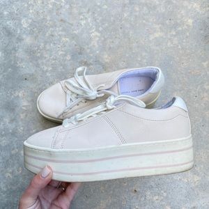 Blush pink sneakers